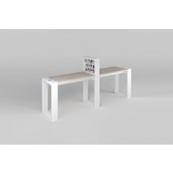 Двухместный маникюрный стол с подставкой для лаков "Matrix"