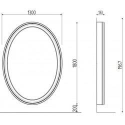 Зеркало "VISIONHAIR a parete" парикмахерское