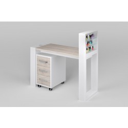 Маникюрный стол с подставкой для лаков и тумбой "Matrix"