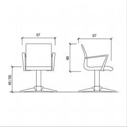 Кресло парикмахерское "Aluotis Ecoblack"