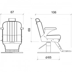 Кресло мужское барбер "Lenny 2020"