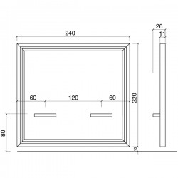 Зеркало парикмахерское "Otello Infinite (240)"