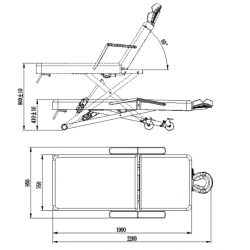 Массажная кушетка "HZ-3336A" 2 мотора
