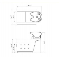 Мужская мойка барбер "Foresta"