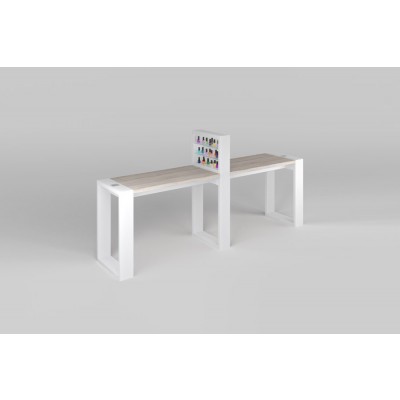 Двухместный маникюрный стол с подставкой для лаков "Matrix"