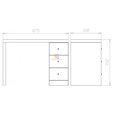 Маникюрный стол белый глянец