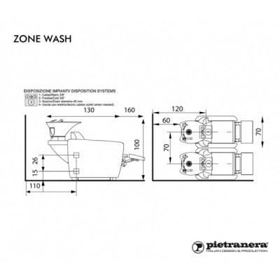 Мойка "ZONE WASH CLASSIC - JET MASSAGE" парикмахерская