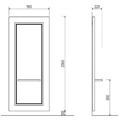 Зеркало "DECOR" парикмахерское
