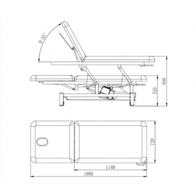 Косметологическая кушетка "HZ-3684A" 1 мотор