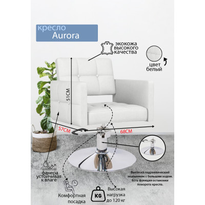 Кресло парикмахерское Aurora, черный