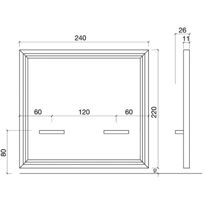 Зеркало парикмахерское "Otello Infinite (240)"