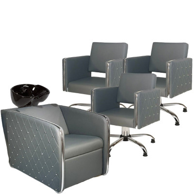 Парикмахерское кресло "Платинум" Gray